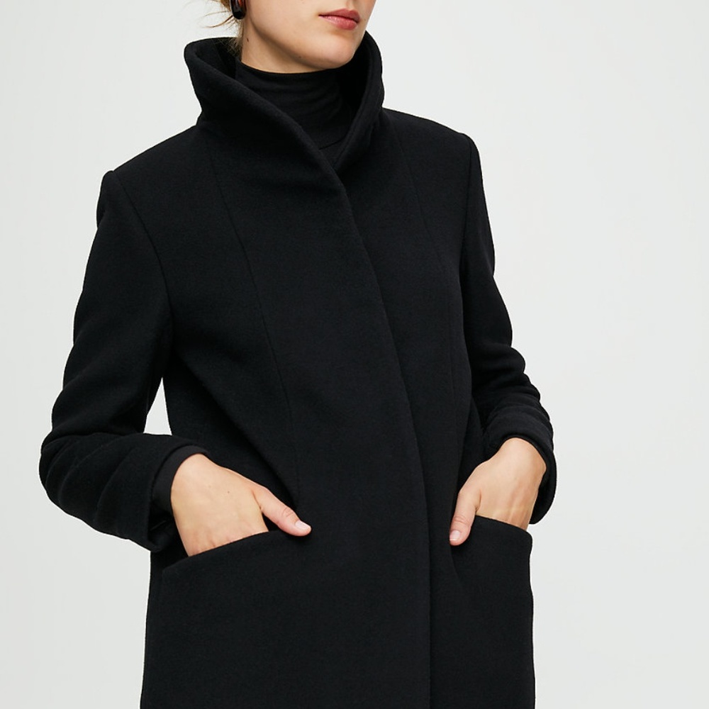 Aritzia Black Cocoon Coat XXS